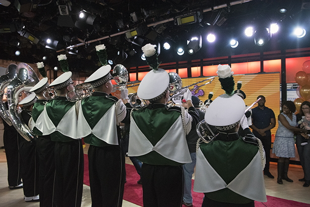 The Marching 110 perform inside the TODAY Show studio