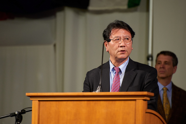 Dr. Yuji Iwahori gives his remarks