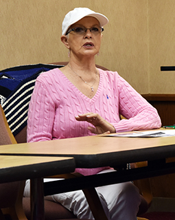 Patricia Jarrett shares her battle with breast cancer during the Oct. 12 I Am Speaker Series.