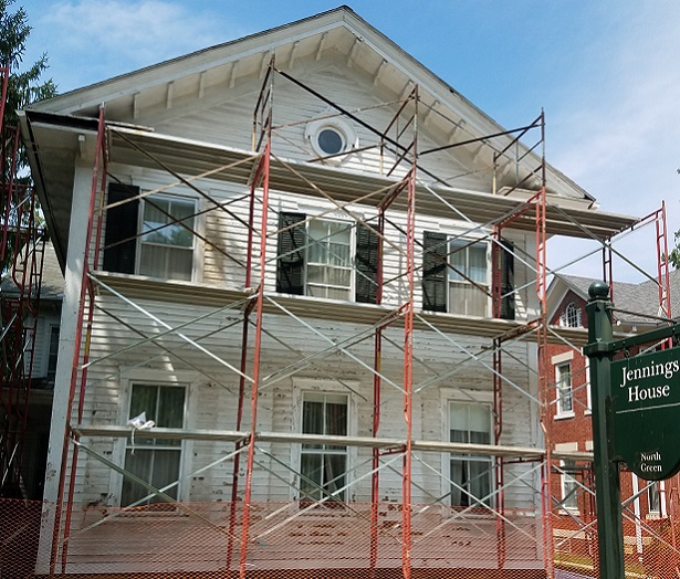 Jennings House with scaffolding