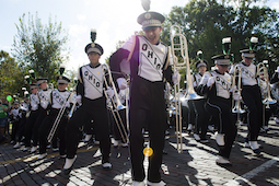 Marching 110 performs at Homecoming 2017