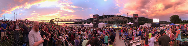 Thousands of concert goers enjoy the live video production, which enhances the entertainment experience no matter where attendees are seated in the riverfront park.