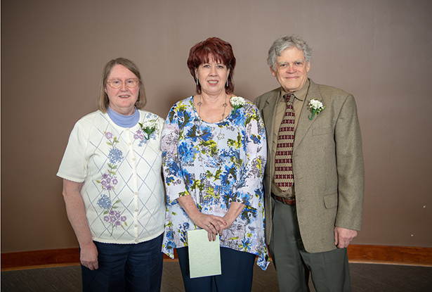 Pictured are three of nine OHIO administrators who are retiring with 30 years or more of service to Ohio University, including Fred Weiner who is about to retire with a record 50-plus years of service.