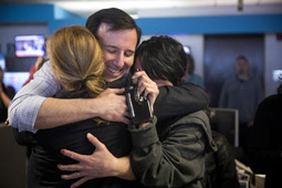 Dan Horn hugs editor Amy Wilson