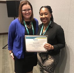 Tamika Williams pictured with Tara Milliken, Chair for the ACPA Commission for Career Services.