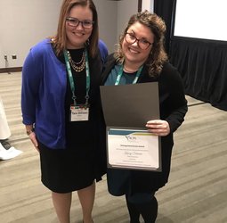 Kacey Schaum pictured with Tara Milliken, Chair for the ACPA Commission for Career Services.