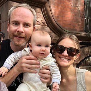 Toby Fallsgraff is pictured with his wife, Laura, and their daughter, Ruby.