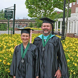 Kerry McCalla, BA ’70, MED ’70, and his wife, Lynne (Bell) McCalla, BFA ’70, were two of dozens of OHIO’s Class of 1970 graduates who returned to the Athens Campus in the spring of 2010 to participate in the University’s Commencement, 40 years after their graduation was canceled. 