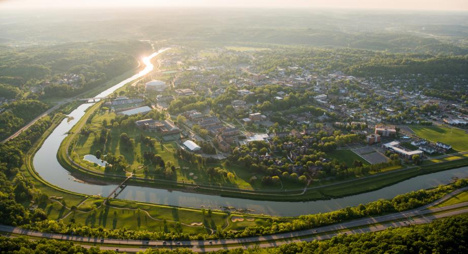 Aerial photo of Ohio University