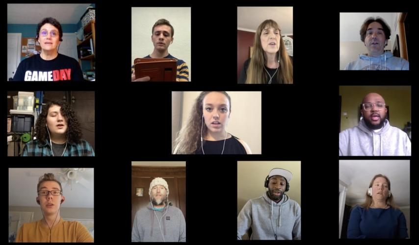 In the midst of the COVID-19 pandemic, Shaker Heights High School students, alumni, and teachers came together to sing Frank Ticheli's "Earth Song" with the intention of bringing joy amid the darkness of the global pandemic.