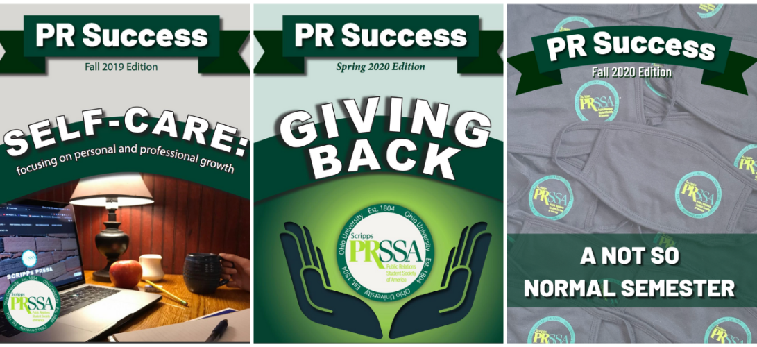 Covers of PR Success newsletter