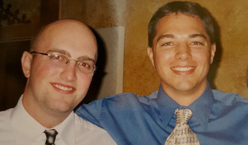 Pictured are Ohio University graduates (from left) Mike Medley, BSEE ’01, and Matt Good, BSME ’02.
