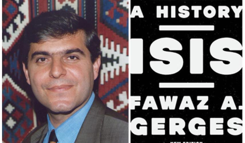 Dr. Fawaz A. Gerges and the cover of his book