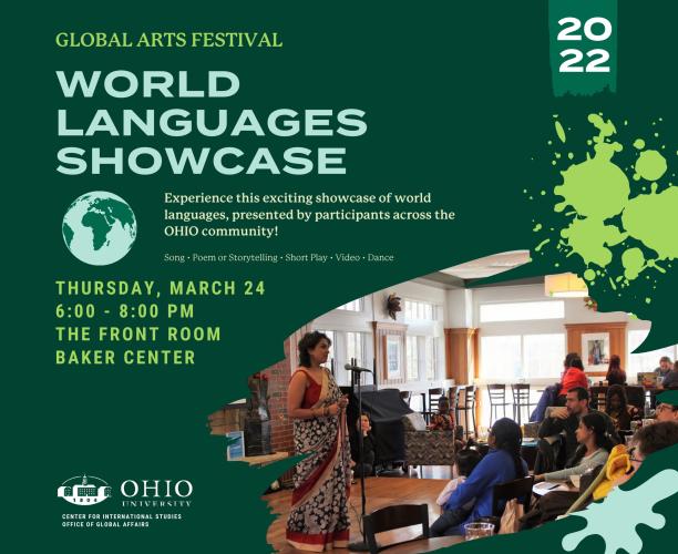 A graphic design for the World Languages event on March 24, 2022