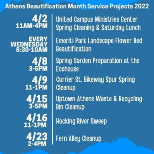 Athens Beautification Month projects for 2022
