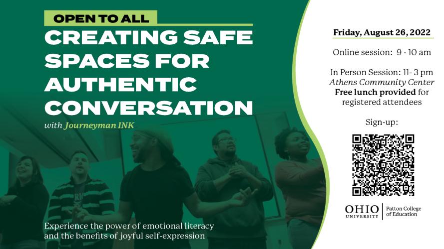 Creating Save Spaces for Authentic Conversation, Friday, Aug. 26