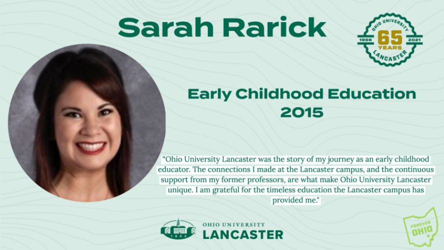 Alumni Spotlight, Sarah Rarick, early childhood education 2015