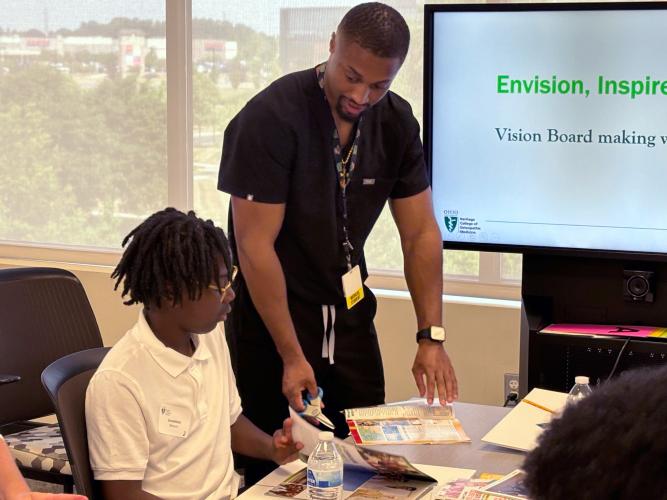 OHIO student works with Become U participant