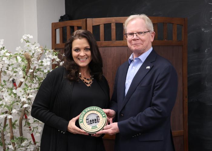 Lisa Kindler and Dean Richard W. Greenlee