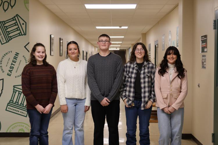 L-R Hattie Warne, Genevieve Hess, Kason Rosnick, Karalynn Tindall, Brayleigh Hickman