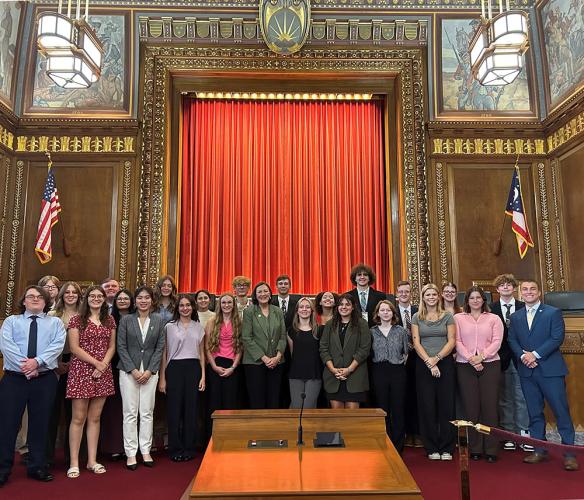 High school students interested in exploring the legal field at the program hosted by Ohio University’s Center for Law, Justice & Culture