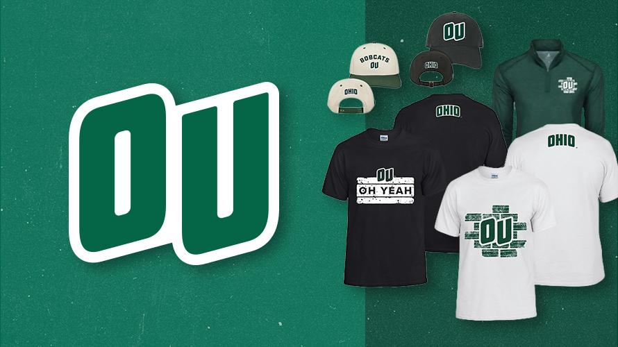 OU is shown along with several clothing items with OU and OHIO logos on them