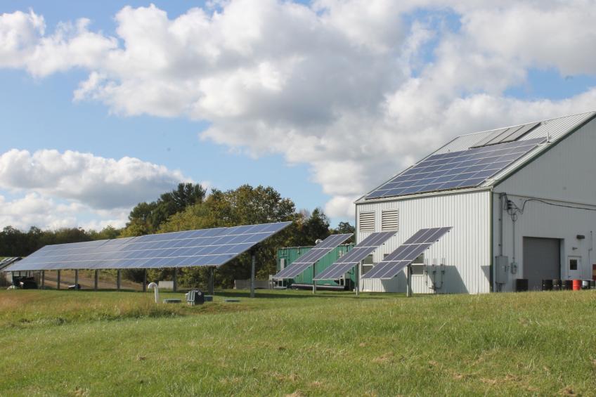 solar panels at compost facility