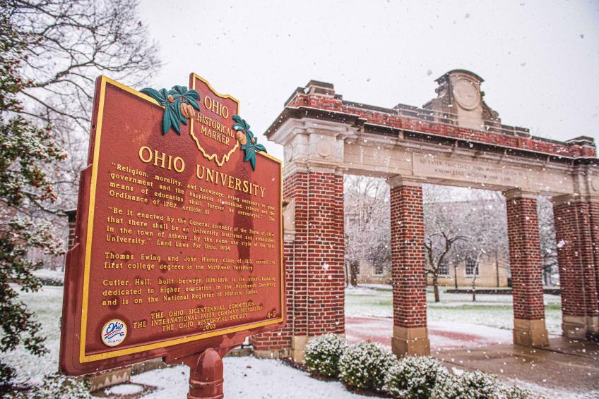 Alumni Gateway in winter