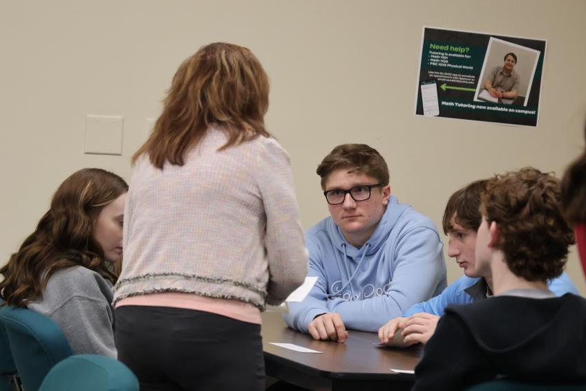 Students sitting at a table