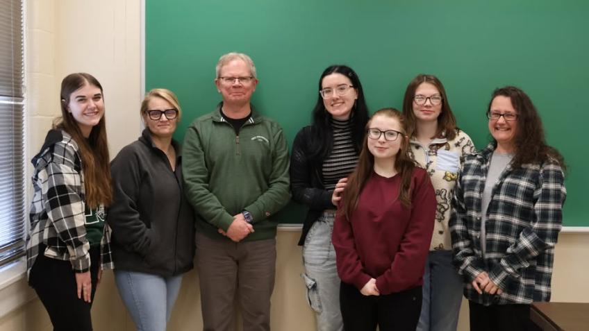 OHIO Eastern Social Work students, class of 2026 pictured with Dr. Richard W. Greenlee