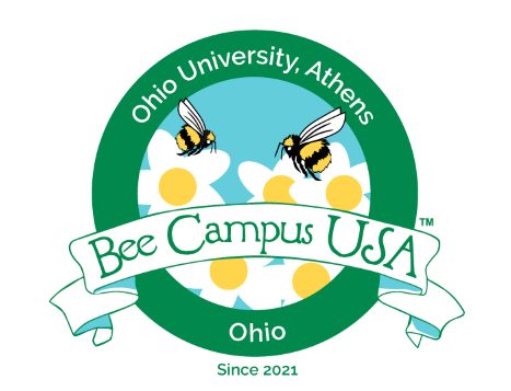 A Bee Campus USA emblem recognizing Ohio University.