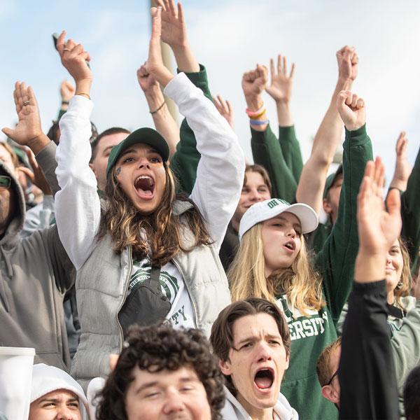 Students at a football game