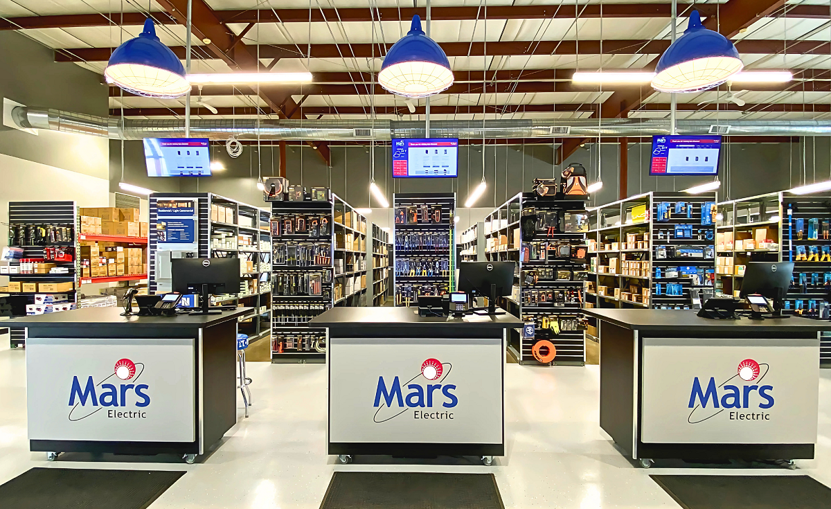 The inside of the Mars Electric facility