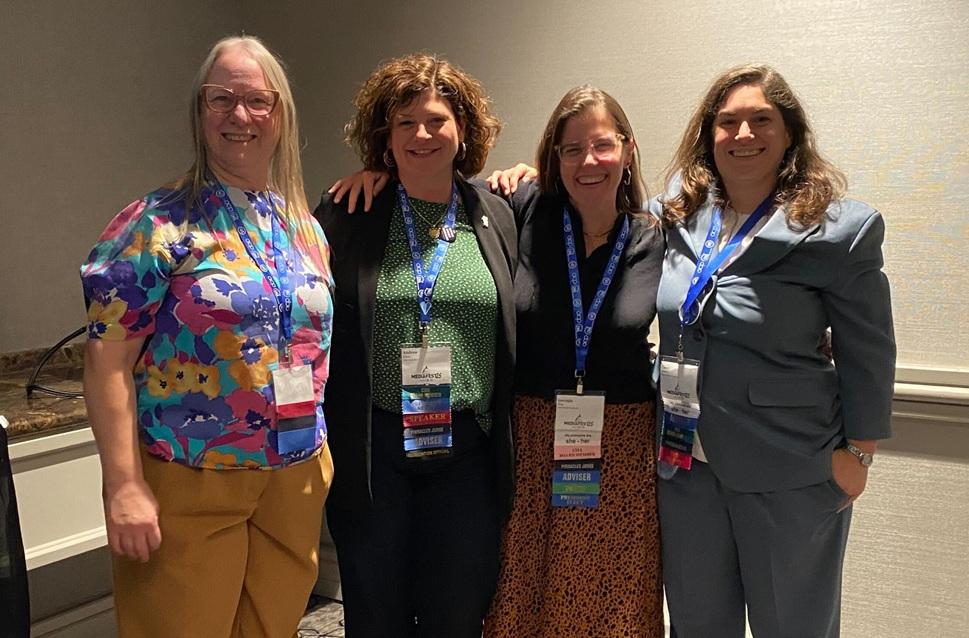 Andrea Lewis is shown with Jean Norman from Weber State, Georgia Kral from Saint Peters University and Casey Musarra from Ithaca College. 