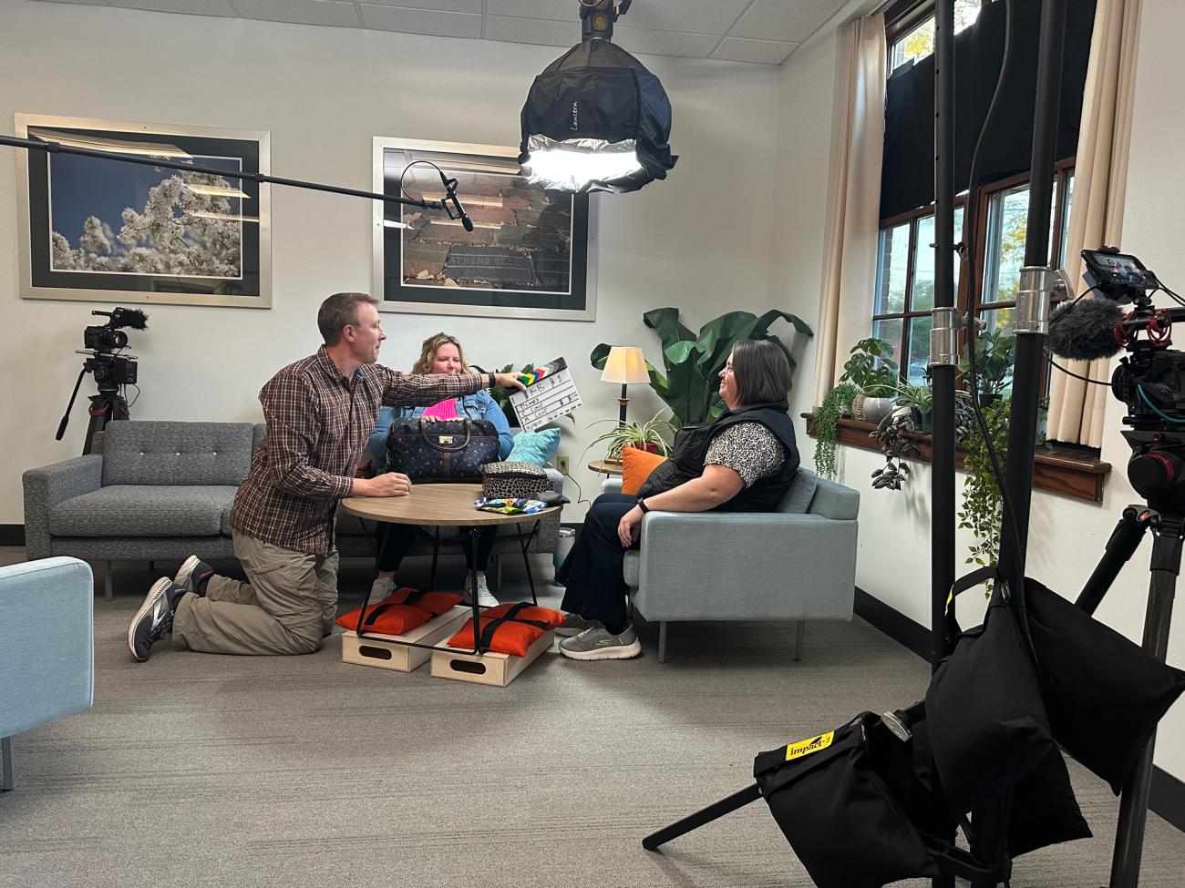 Matt Love, MFA, videographer for the Southeastern Ohio Regional Quality Improvement Hub, sets the scene for the diabetes self-management education series 