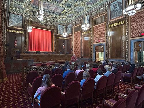 High school students interested in law and justice at OHIO's Summer Law & Trial Institute