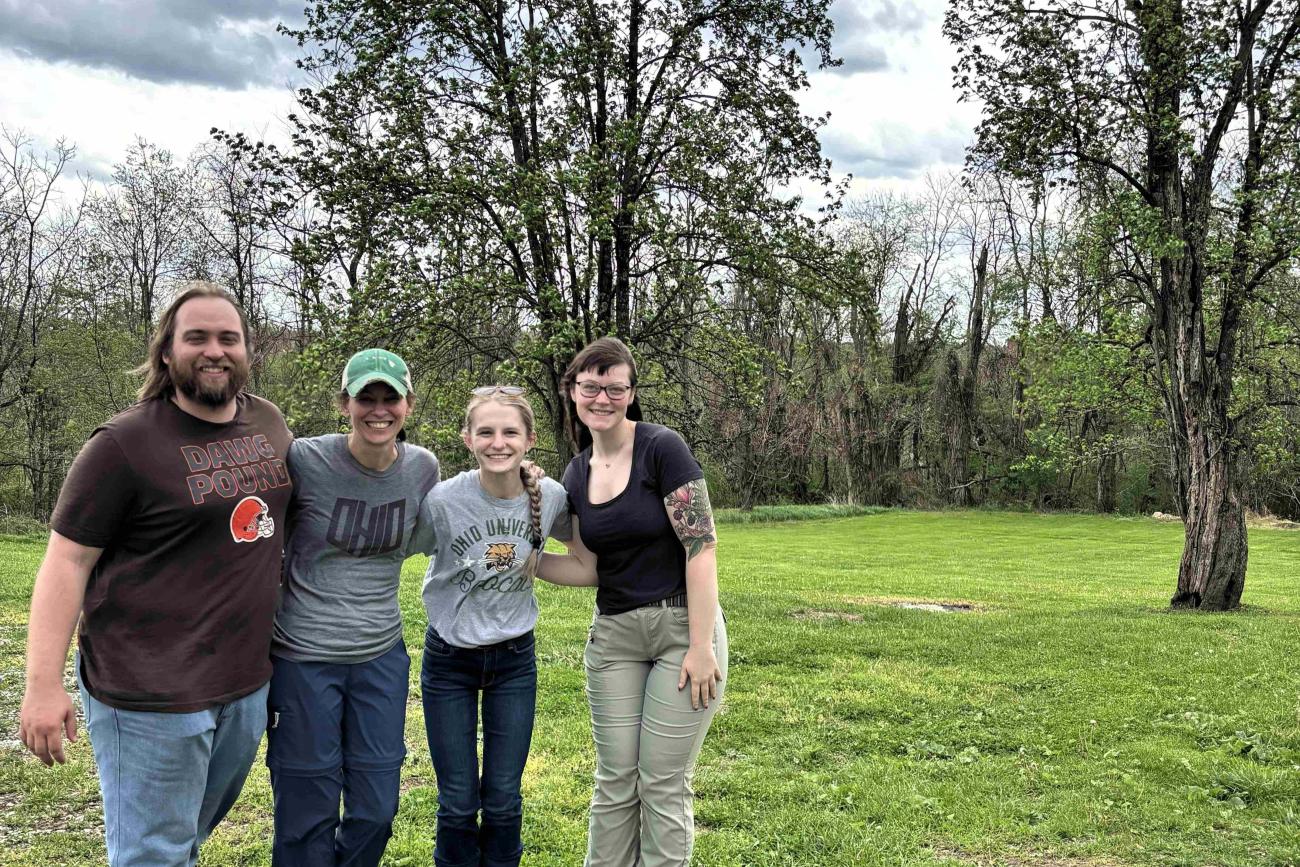 Marshal Dyer, Jacqueline Yahn, Emma King, and Amelia Woolard, photographed at Dysart Woods