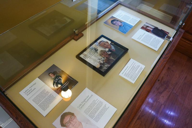 A display table shows several items  in the Voinovich Archives