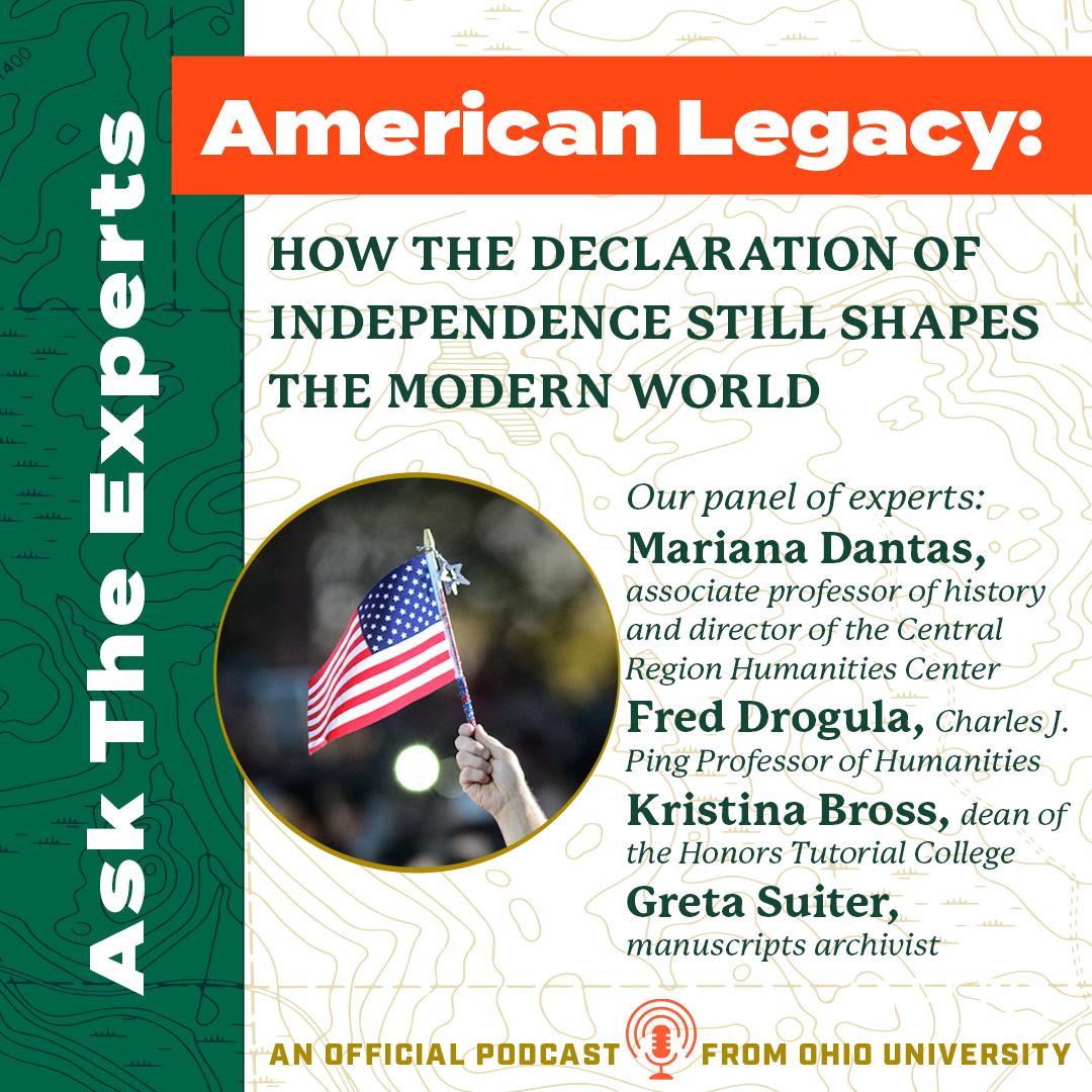 graphic describing the Ask the Experts podcast titled "American Legacy"