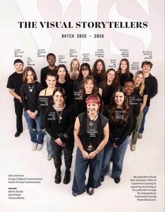 OHIO Students who worked on VIS Magazine stand together in this image from the magazine