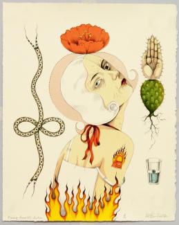 Kathryn Polk, Rising from the Ashes, 2013, lithograph