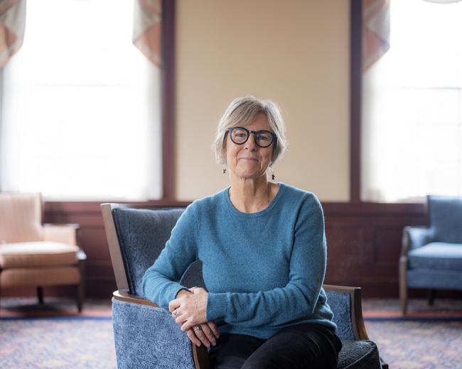 Nancy Manring on the Ohio University campus, November 2025