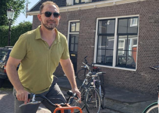 Justin Goodwin on a bike