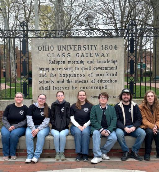 Bobcats Rally on the Hill members gather on the Athens Campus