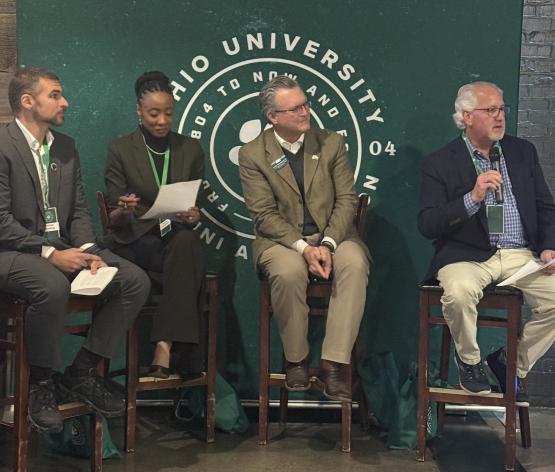 Jasmine Butler, Michael Moehring, and Michael Wells take part in the panel discussion with Ron Teplitzky 