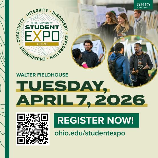 Ohio University Student Expo 2026, Walter Fieldhouse, Tuesday, April 7, 2026 - Register Now