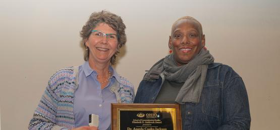 Angela Cooke-Jackson accepts 2026 Andersch award.