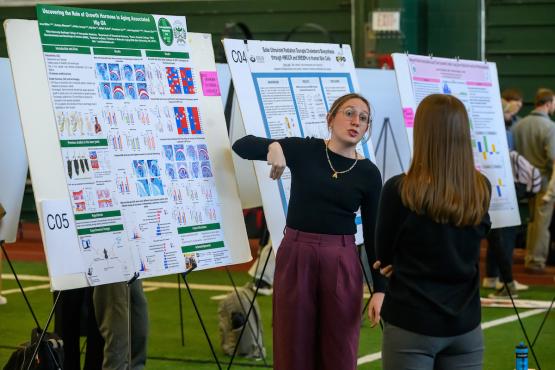 An OHIO student presents research work at the 2026 Student Expo