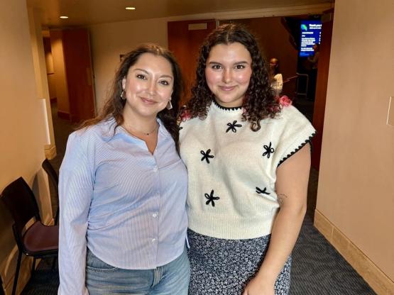 Two OHIO representatives stand together at Advocacy Day