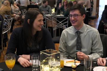 Fourth-year students Emily and Mark Bugada at the Match Day celebration.